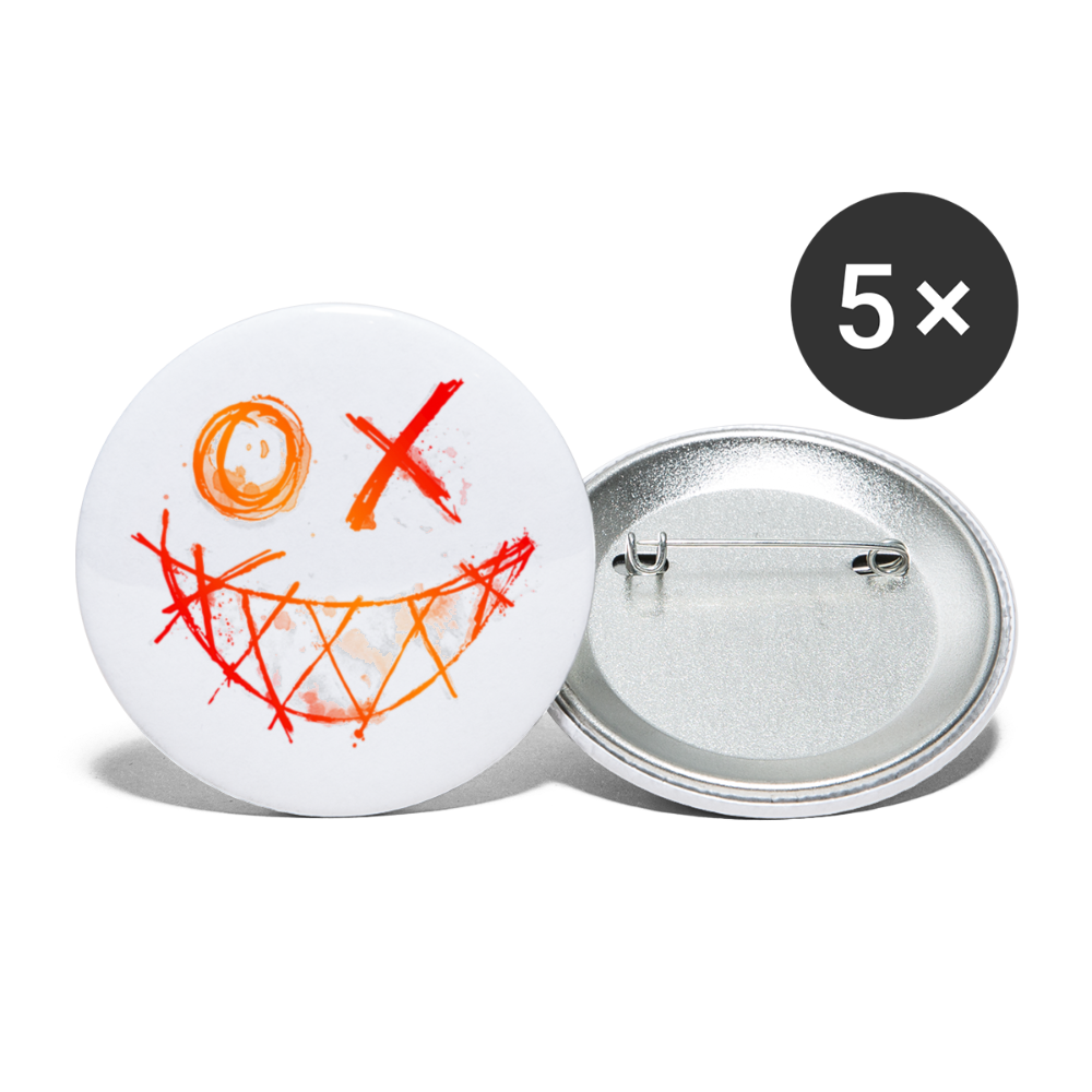 Buttons small 1''/25 mm (5-pack) - white